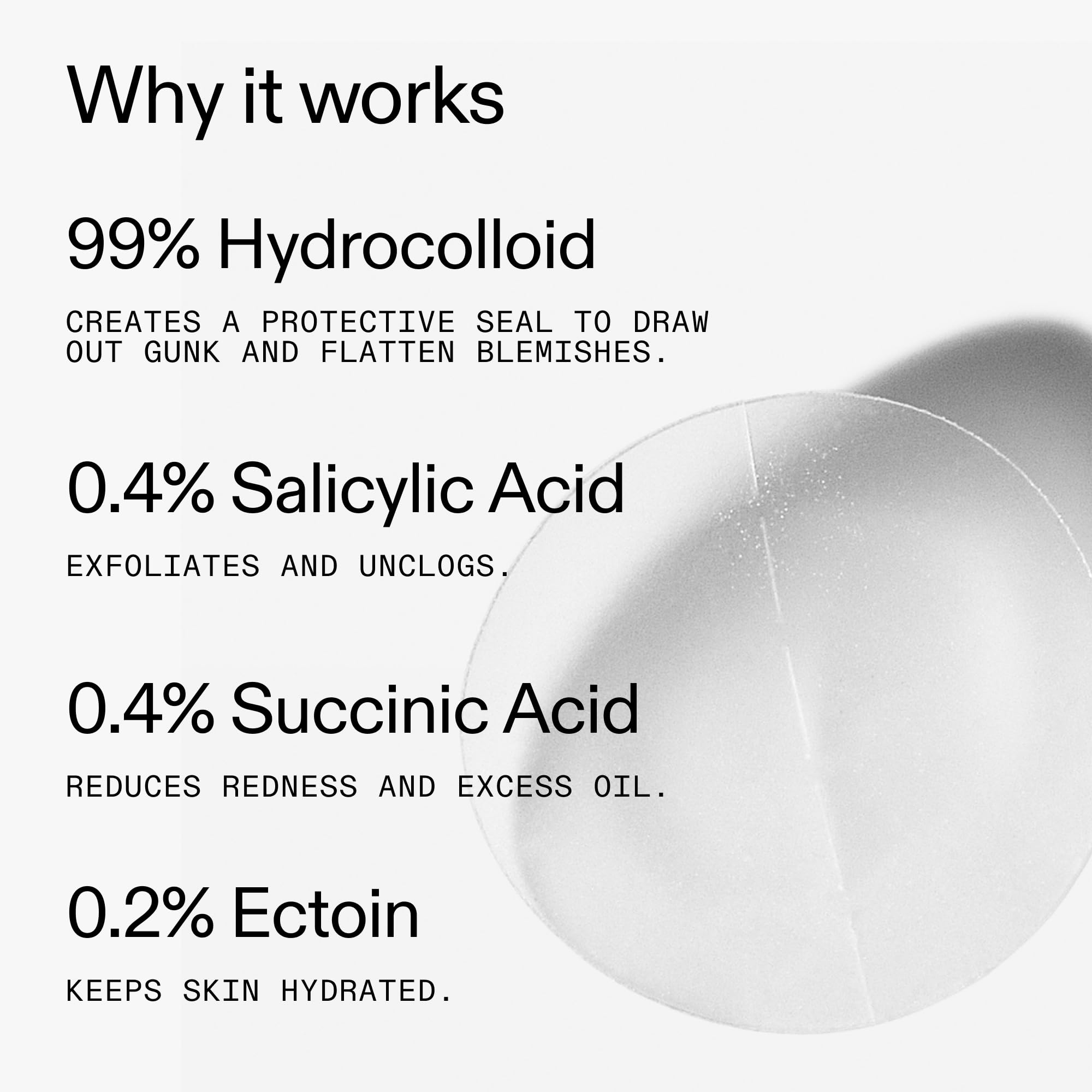The INKEY List Hydrocolloid Invisible Pimple Patches, Spot Patches Contains Salicylic Acid, Day/Night Anti Acne Patches, Vegan & Cruelty Free, Suitable For All Skin Types