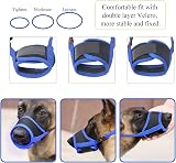 HEELE Breathable Mesh Dog Muzzle Adjustable Belt Soft Pad Size Small Blue view 4