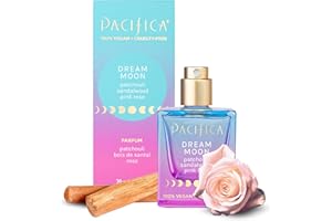 Pacifica Dream Moon Womens Spray Perfume 1 fl oz – Long-Lasting Floral Woody Fragrance for Her - Rose, Patchouli, Sandalwood – 100% Vegan, Cruelty-Free, Phthalate-Free Fragrance