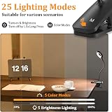HECDSTLY Clip on Light Rechargeable with Large Clamp 5 Colors 5 Brightness view 5