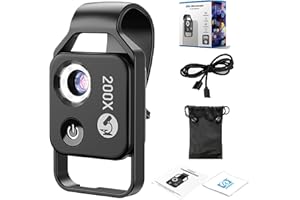 GULIQI Telephoto Lens Nanozoom 200x for iPhone and Android, 200x Zoom Lens for iPhone and Android, Nano Zoom Telescope 200x Lens for Android and iPhone