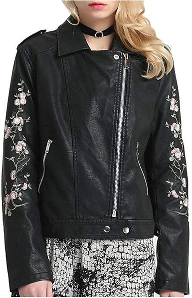 short sleeve faux leather jacket
