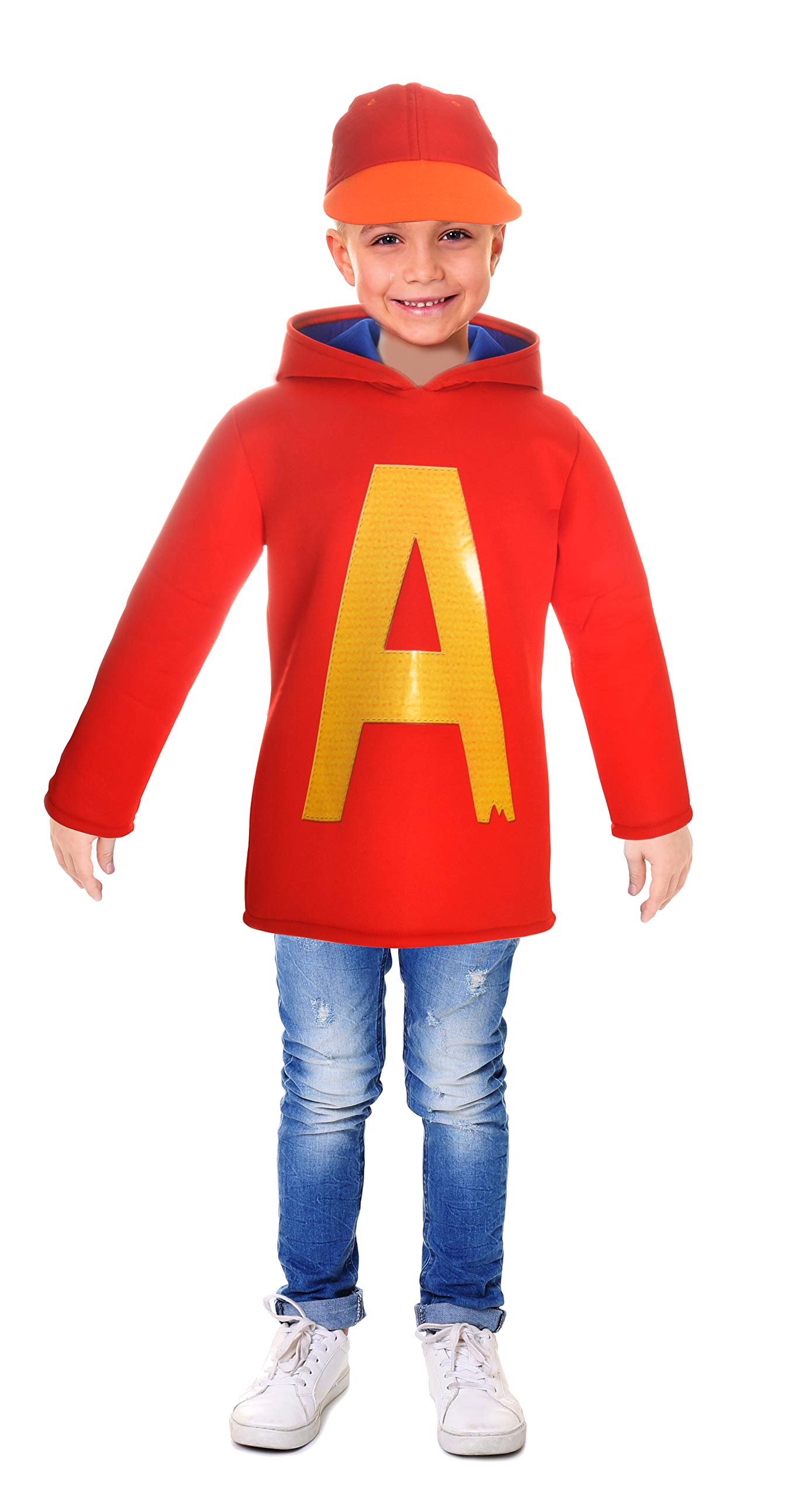 Ciao Alvin Chipmunks costume disguise boy official Alvinnn!!! (Size 4-6 years)