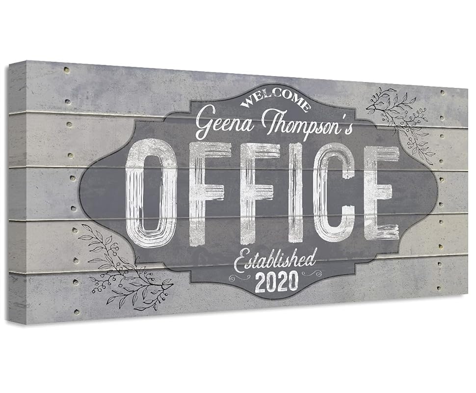Amazon.com: Personalized - Office - Large Canvas Wall Art (Not Printed