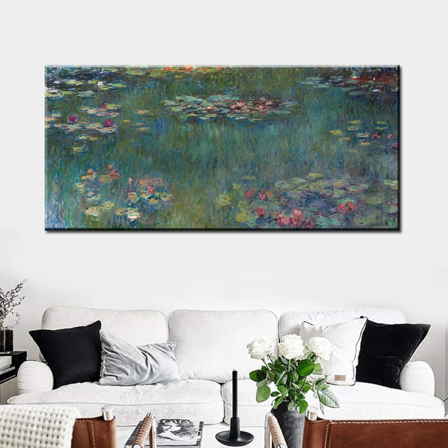 Claude Water Lotus Canvas Art Poster and Prints Wall Art Picture