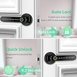 Evanshow Fingerprint Door Lock Biometric Door Knob