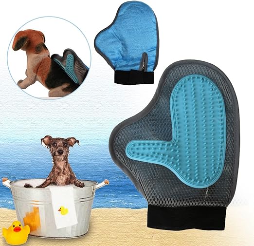 rubber mitt dog brush