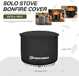 Porch Shield UV-Resistant Solo Stove Bonfire Cover 22" Waterproof Black view 2
