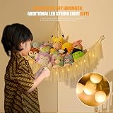 VISATOR Toy Hammock for Stuffed Animals Macrame Baby Nursery Storage Net view 2