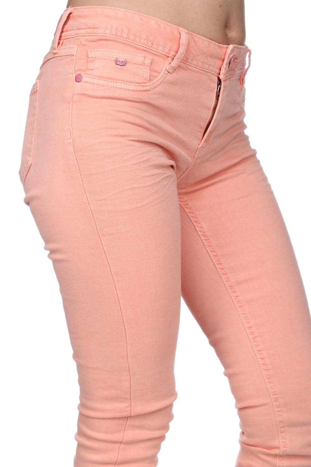 peach color jeans