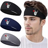 Headbands for Men Women 3pcs Sweat Bands Headbands Men Sweatbands Women