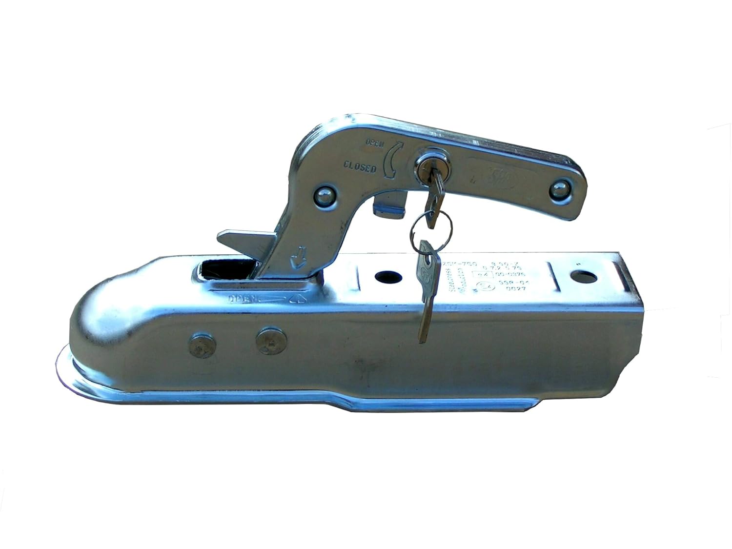 Poignée D'Attelage Remorque Acier Galvanisé - Compatible 2" Et 1-7/8", Anti-Dérapante, Pour VR, Bateau, Caravane - 7