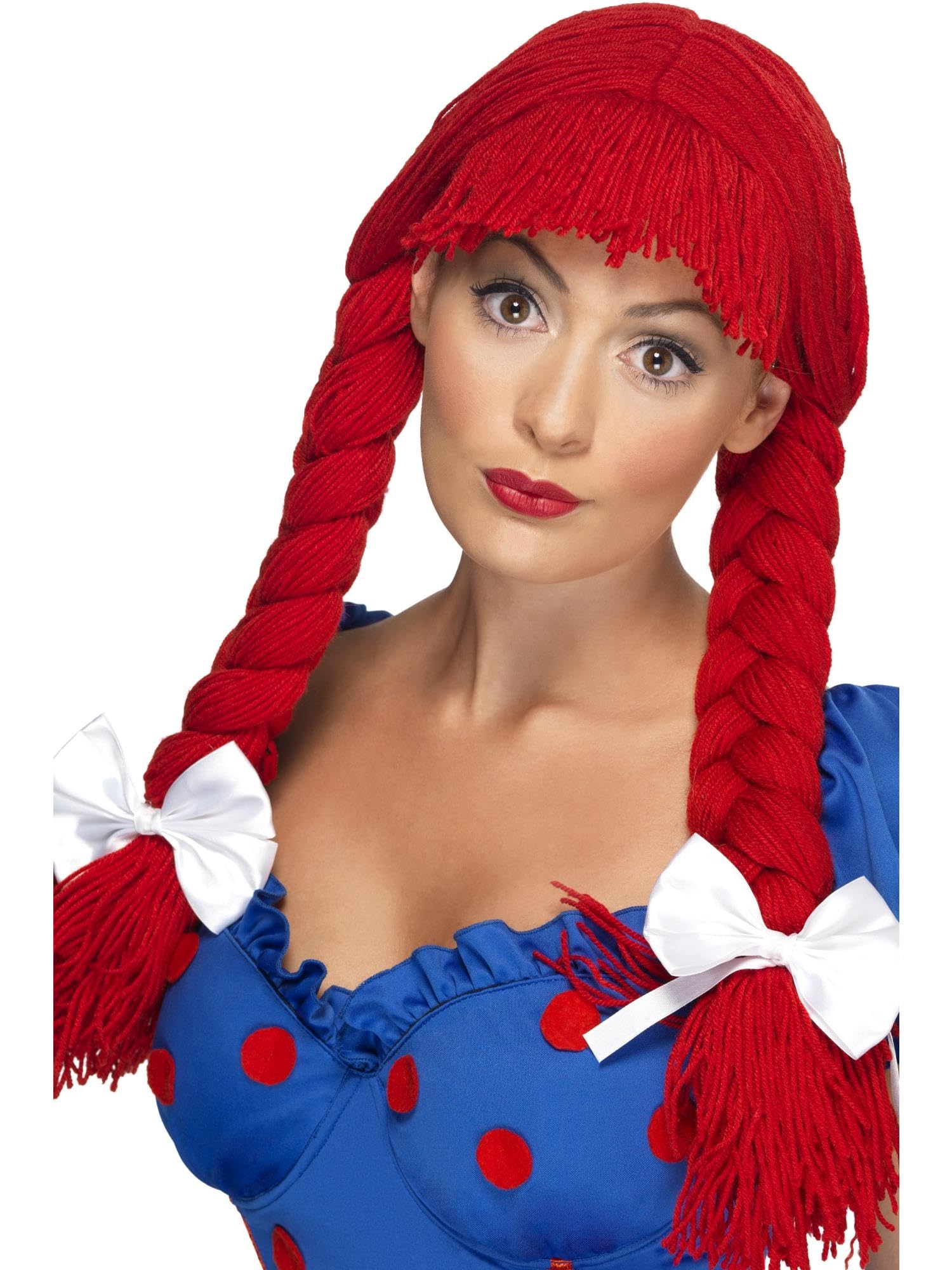 Smiffys Womens/Ladies Rag Doll Wig, Red, One Size