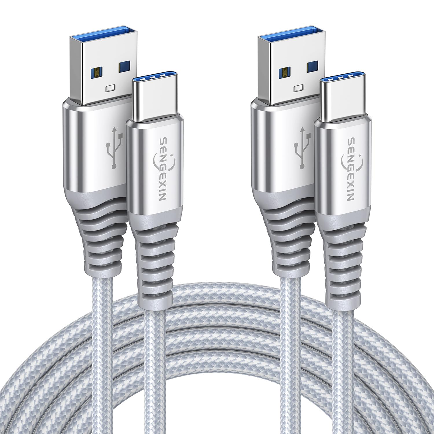 USB Type C Cable[2Pack,3M+3M] Charge,Charger Cable For Samsung Galaxy S20 Plus Ultra A51 A71 A50 A21 A30 A41 A90 5G,iPad Pro 2018,OnePlus 5T 6T,Huawei P9,3A Charging Lead Cord