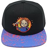 Chucky Baseball Cap, Adult Snapback Hat with Flat Brim, Black, One Size