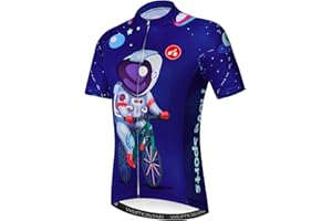 Weimostar Kids Cycling Jersey Short Sleeve Cartoon Road Mountain Bike Top
