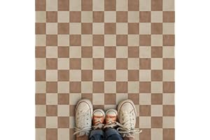 Alwayspon 12x12inchx10Pcs Peel and Stick Floor Tiles, Waterproof Non-Slip Vinyl Plank Flooring Tile Sticker for Bathroom Kitc