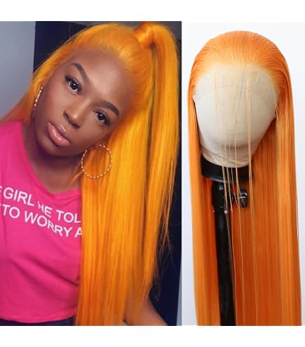 22 Inch Straight Synthetic Lace Front Wig Glueless Heat Resistant Adjustable Amazon.com : WKIPYCPK Red Lace Front Wig, 22-Inch Long  main image 4