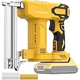18 Gauge Cordless Brad Nailer for Dewalt 20V Battery (No Battery), 2-in-1 Battery Powered Nail Gun/Staple Gun with 2000 Nails for Wood Carpentry, DIY & Home Improvement