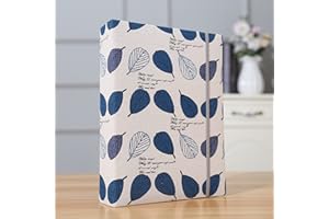 KWUDE Photo Album 4x6 200 Photos Linen Cover Picture Photo Book for Family Wedding Anniversary Baby Vacation (200 Photos (4x6), Blue Leaves)