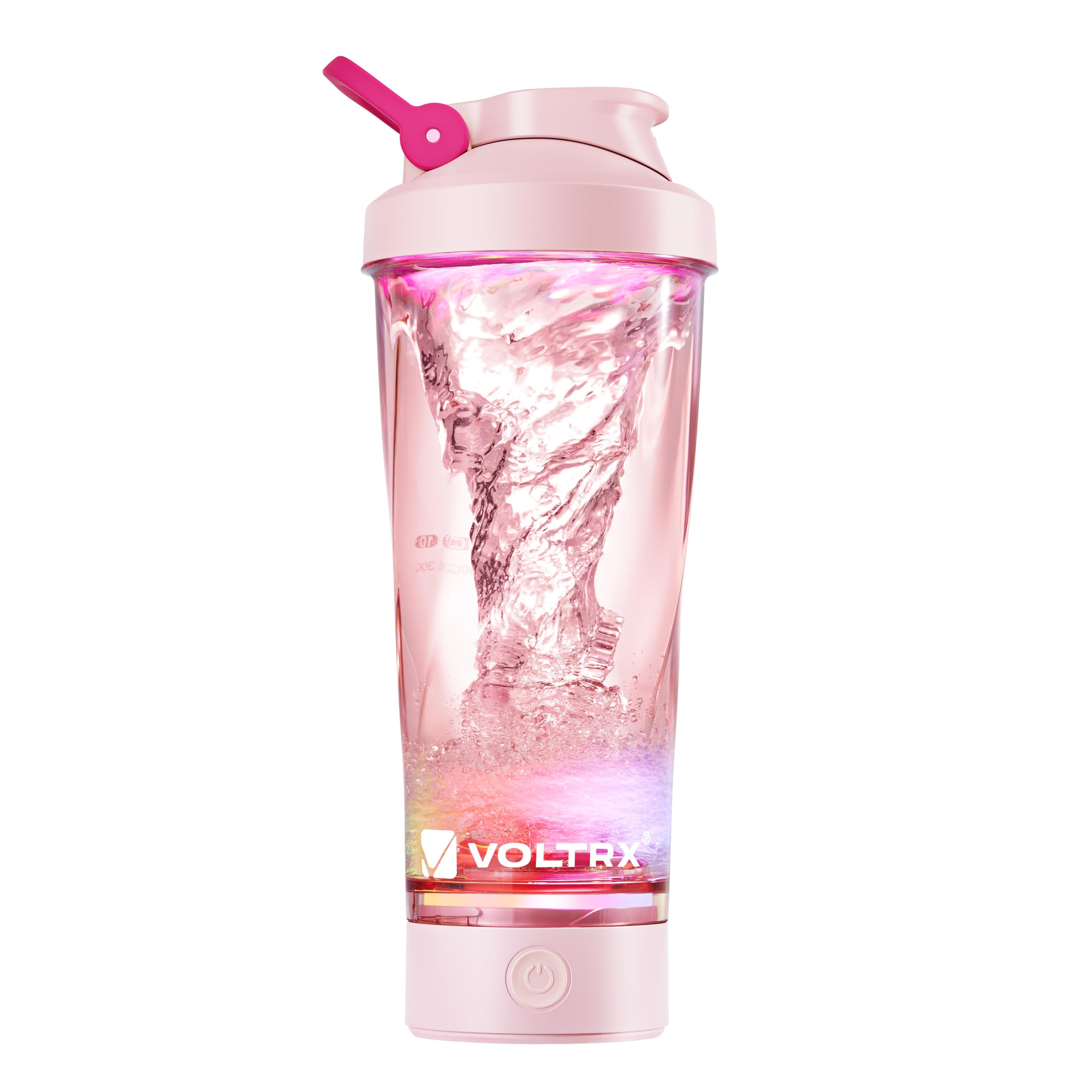 VOLTRX Shaker Bottle (color version),Protein Shaker Bottle Upgrade IXP5 Waterproof,USB C Electric Protein Shaker Powerful for Smoother Protein Shakes,BPA Free,600ml Cup (Sakura pink)