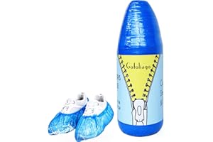 Shoe Covers Disposable, Compact Roll Pack, Indoor Plastic Foot Booties Covers for Home