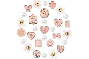 COYWX Cute Butterfly Shoe Charms for Women, Jewels Flower Charms for Girls,Pearl Shoe Chain Purple