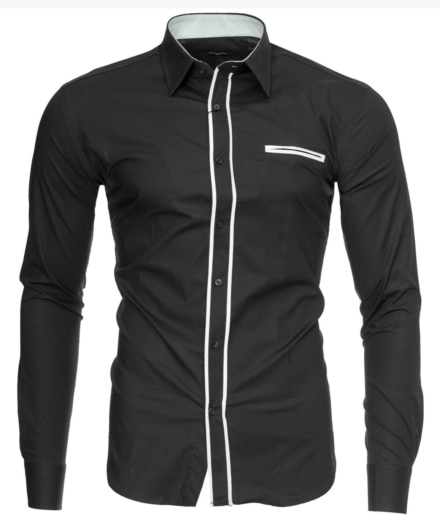 Kayhan Men's Long Sleeve Casual Shirt Slim Fit