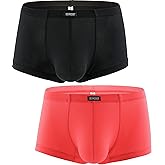 iKingsky Men's Stretch Bulge Boxer Briefs Sexy Low Rise Pouch Shorts Soft Underpanties for Men
