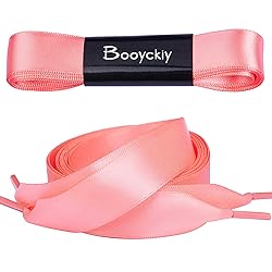 Booyckiy Flat Colorful Satin Ribbon Shoelaces