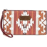 Montana West Wrangler Clutch Purses for Women Western Wristlet Wallet Boho Aztec Card Holder Zipper Handbags for Ladies AR-WG313-181BDY