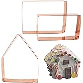 The Fussy Pup Bake Your Own Small Gingerbread House Kit - 3 Piece Copper Christmas Cookie Cutter Set