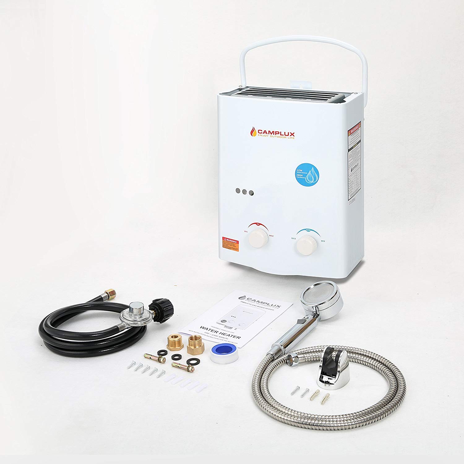 Camplux 5L 1.32 GPM Outdoor Portable Propane Tankless Water Heater