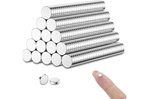 MAGABALLNET 100 Pack 6×2mm Strong Magnets, Neodymium Magnet, Small Magnets for Crafts, Refrigerator, Whiteboard, DIY, Office, Door, 3D
