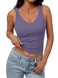 Trendy Queen Womens Tank Tops Double Lined Crop