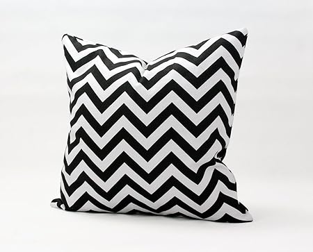 Nicebuty Home Decorative 16 18 20 Pillow Case Black White Zig