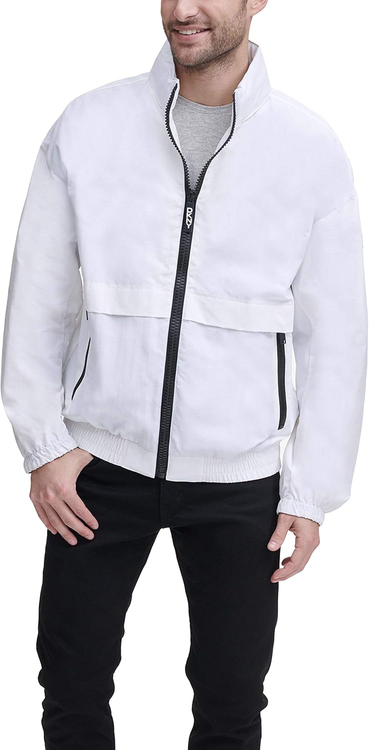 DKNY mens Water Resistant Taslan Windbreaker Jacket at  Men’s Clothing store