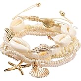 iYours Boho Beach Bracelets Set for Wome Multilayer tassels bracelet Handmade summer Jewelry for Vacation Festival Hippie Jewelry