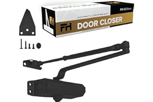 Finsbury Hardware Automatic Door Closer Adjustable Size 3 Spring Hydraulic Auto Door Closer Residential Garage Suite Entry UL