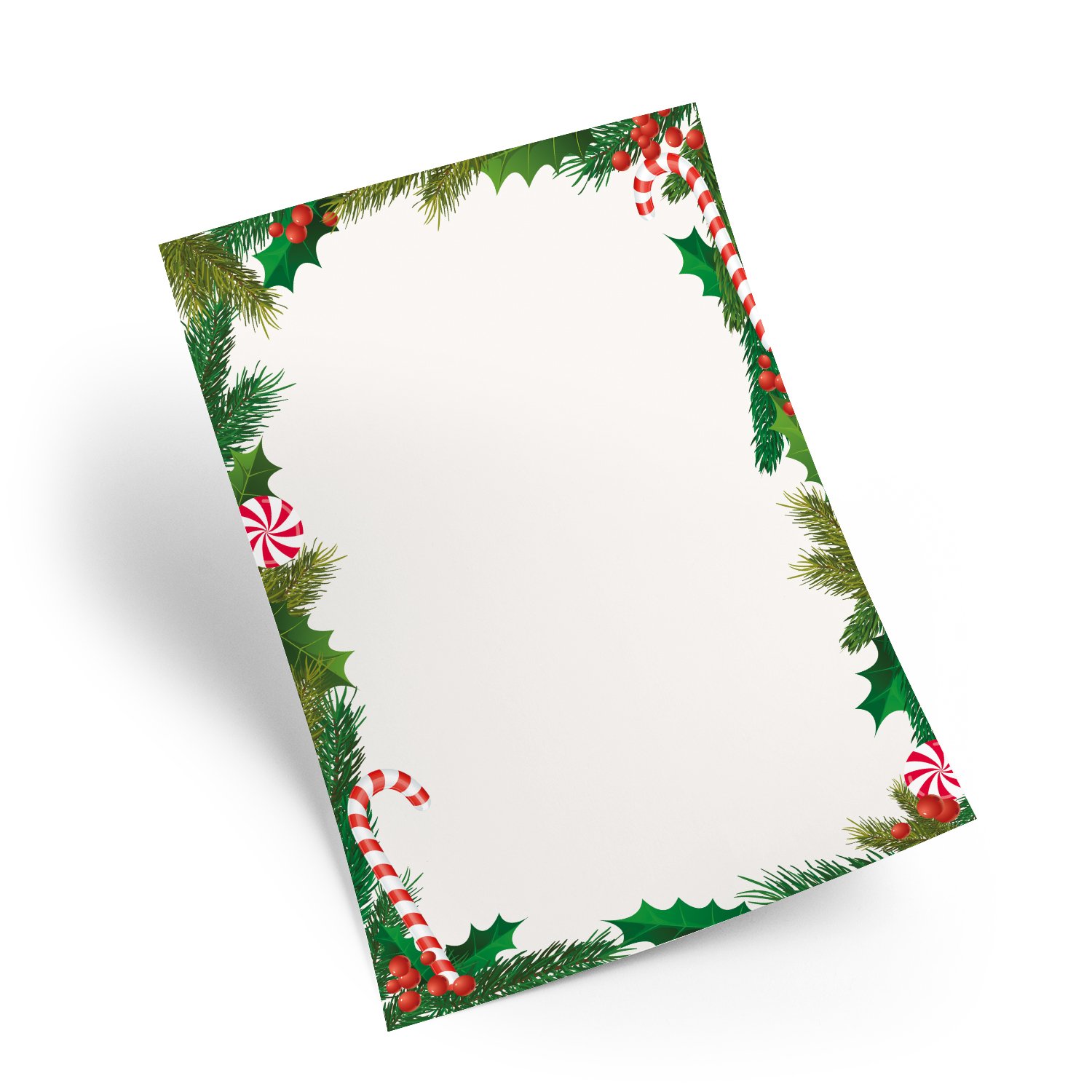 Logbuch-Verlag 100 Sheets Christmas Paper White Red Green Letter Paper Christmas DIN A4 for Customers Employees Friends Writing Letters