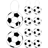 MOUNTCLIM 18 Pcs Soccer Luggage Tag Bag Tags Keychain for Travel Suitcase | Acrylic, 2.76 Inch, Soccer Gift Tags with Metal Ring, Double Sided, Name Id DIY for Boy Girl Team Player Gifts Bag Labels