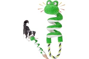 ENESTON Duty Dog Rope Toys with Crinkle Paper & Squeaker - Interactive Tug of War Pull Toy for Puppy Boredom, Teeth Cleaning -Tough Chew Toys for Small, Medium, and Large Breeds