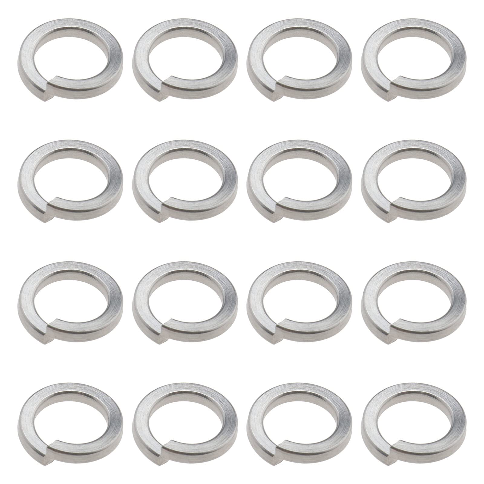 The Lord of the Tools 60PCS M8 Spring Washers Stainless Steel Split Ring Helix Lock Washer Single Coil Square Section Shim Gasket Ring for General Purpose Engineering