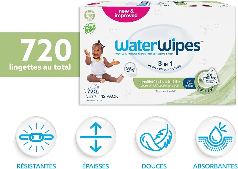 Peau Sensible+ Lingettes Visage et Mains, 12 Paquets