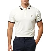 Royal Mood Men’s Cotton Polo Shirt – Striped, Modern Fit, Casual Streetwear, Designer Polo, Modern European Design