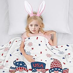 4th of July Throw Blanket Gnomes Patriotic