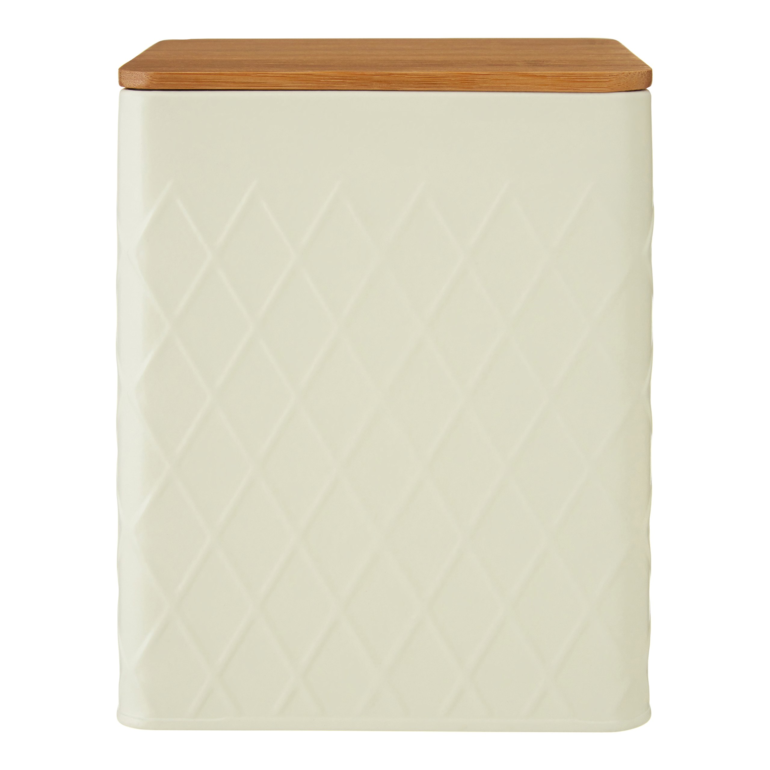 Premier Housewares 507482 Rhombus Storage Canister, Cream, Medium