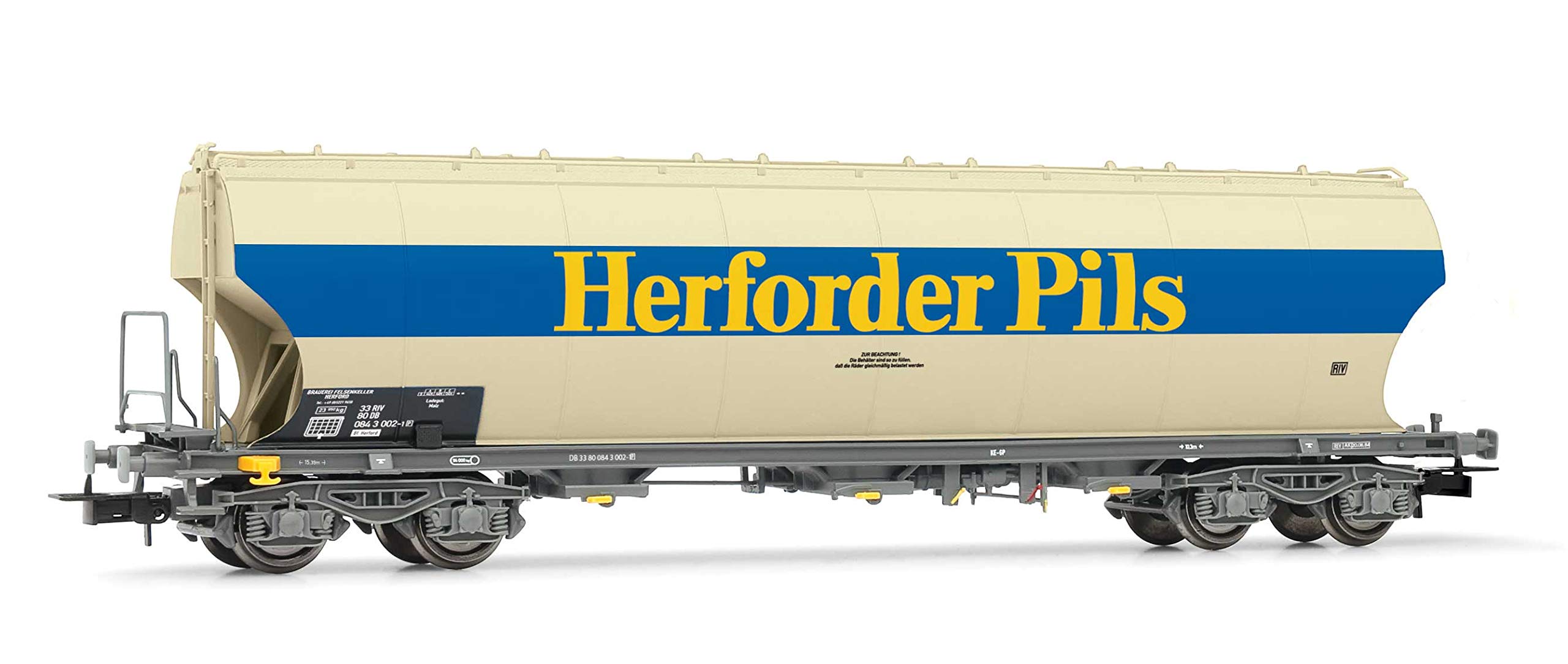 ARNOLD HN6430 DB, 4-Axle Silo Wagon with Arched Silo Walls, Herforder Pils, Period IV-V Rolling Stock