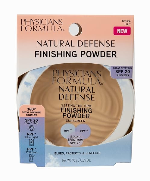PHYSICIANS FORMULA NATURAL DEFENSE SETTING POWDER, FACE & FINISHING POWDER, SPF 20 LIGHT | DERMATOLOGIST TESTED, CLINICIALLY TESTED