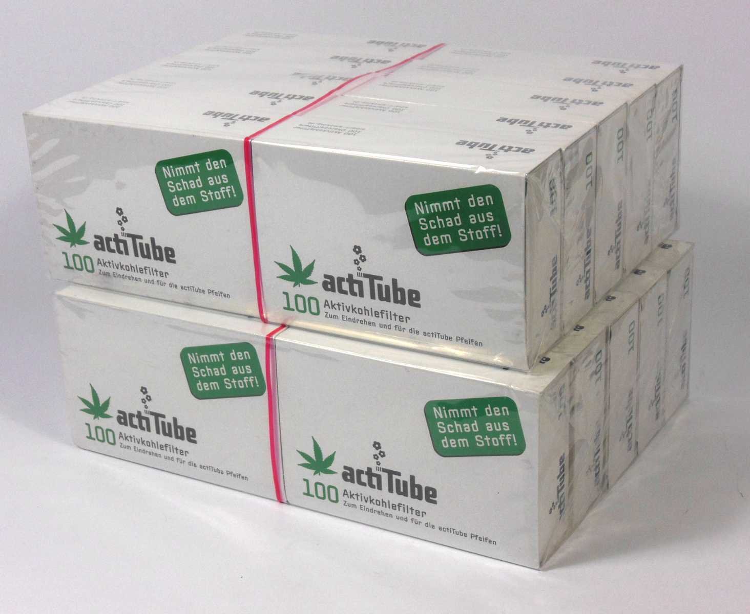 2000 ActiTube Activated Carbon Filters 20 x Boxes of 100 Display 9 mm Single Turn Filter Pipe in Acti Tube Tune Filter Tips Activated Carbon
